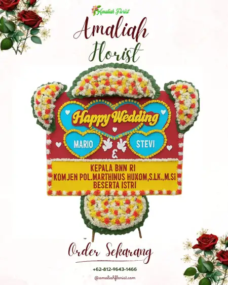 Papan Bunga Pernikahan Tirak